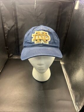 Women’s Navy Baseball Cap with Gold Embroidered Monogram